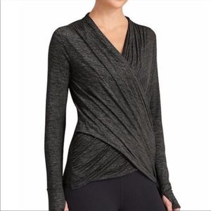 Athleta wrap top with thumb holes